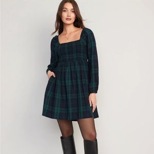Old Navy Green Plaid Dress